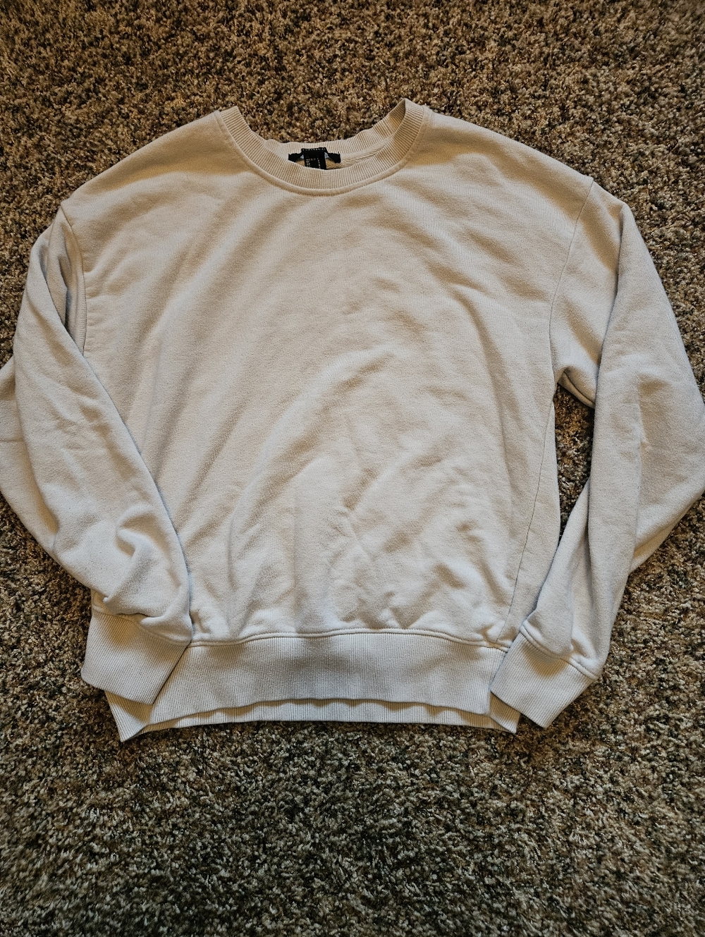 Forever 21 Crewneck Sweatshirt - Beige